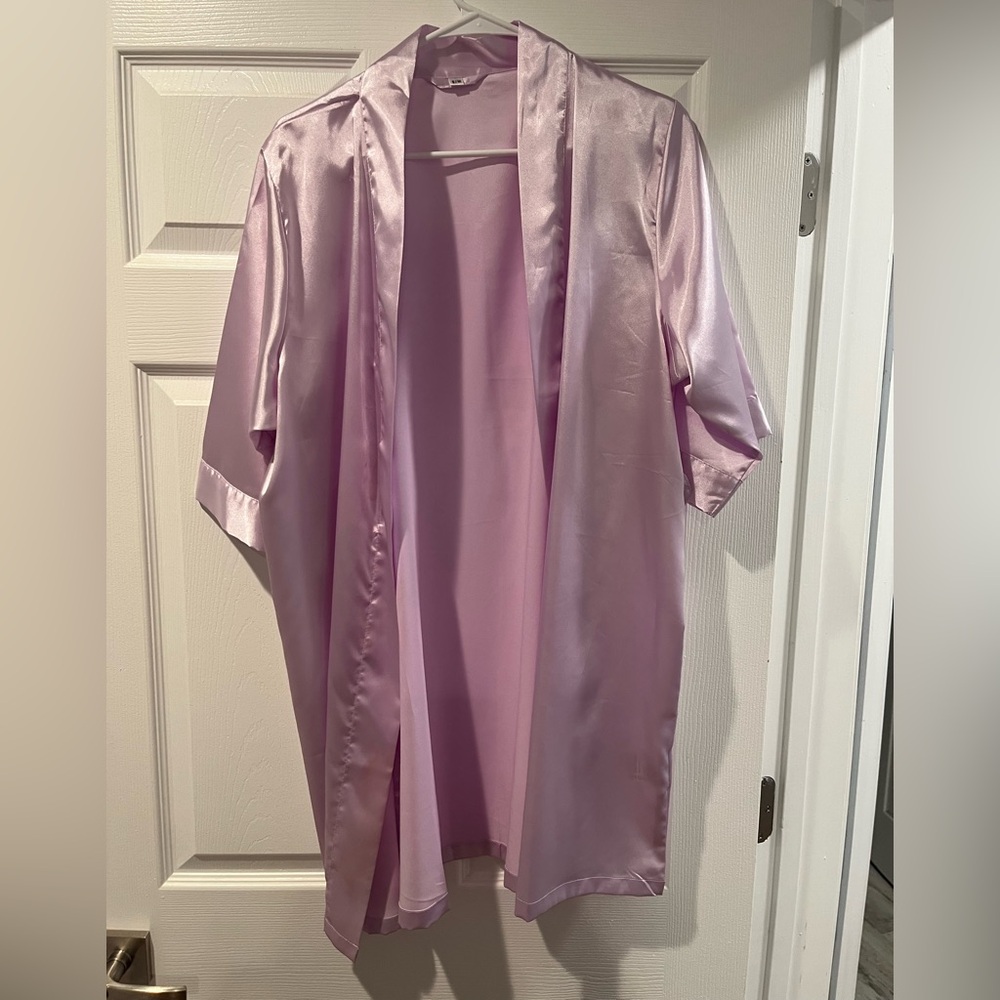 Lavender Satin Robe
